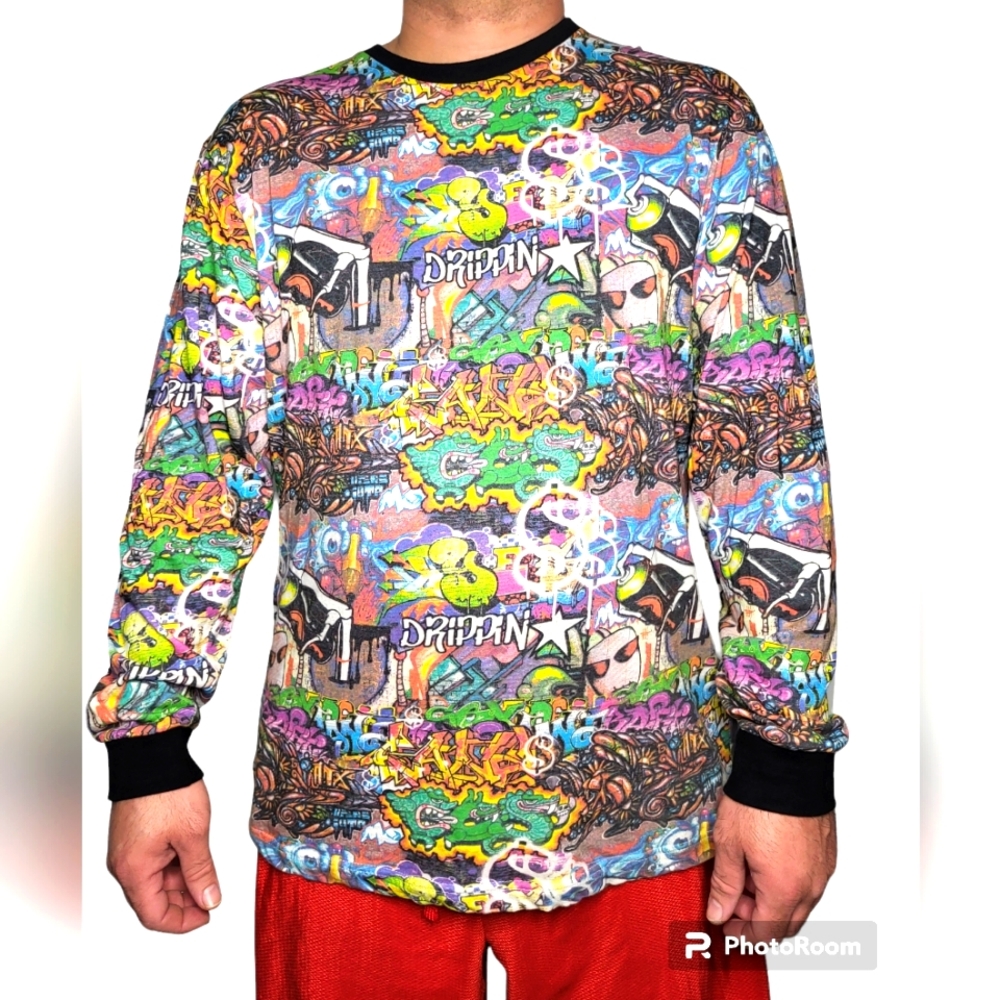 Eighty-eight Brand Graffiti Long Sleeve top
